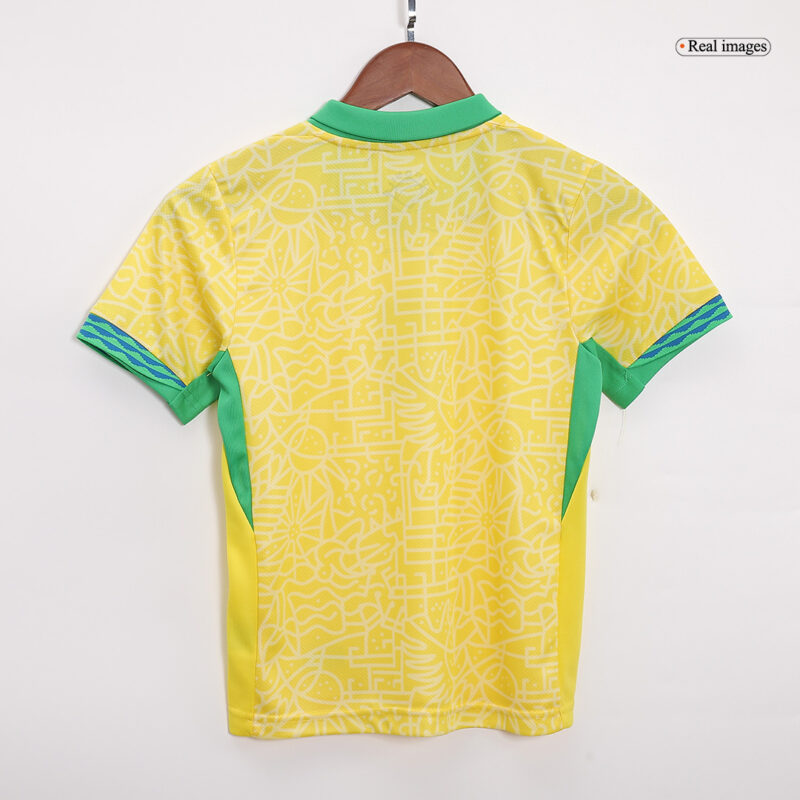 Kids Brazil Home Soccer Jersey Kit (Jersey+Shorts) COPA AMÉRICA 2024
