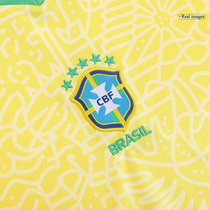 Kids Brazil Home Soccer Jersey Kit (Jersey+Shorts) COPA AMÉRICA 2024