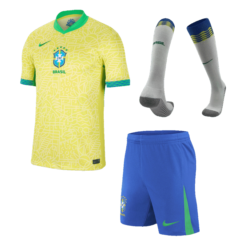 Brazil Home Jerseys Full Kit Copa America 2024