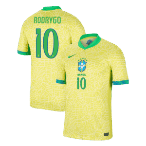 RODRYGO #10 Brazil Home Soccer Jersey Copa America 2024