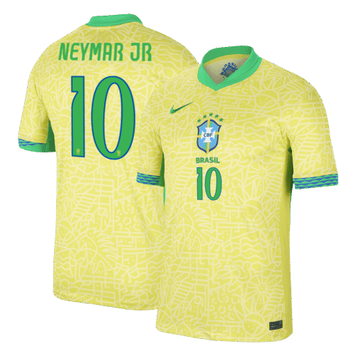 NEYMAR JR #10 Brazil Home Soccer Jersey 2024