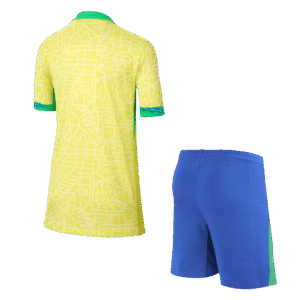 Brazil Home Kids Soccer Jerseys Kit Copa America 2024