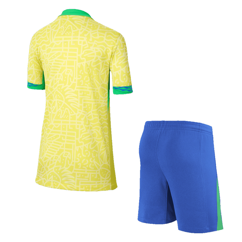 Brazil Home Kids Soccer Jerseys Kit Copa America 2024