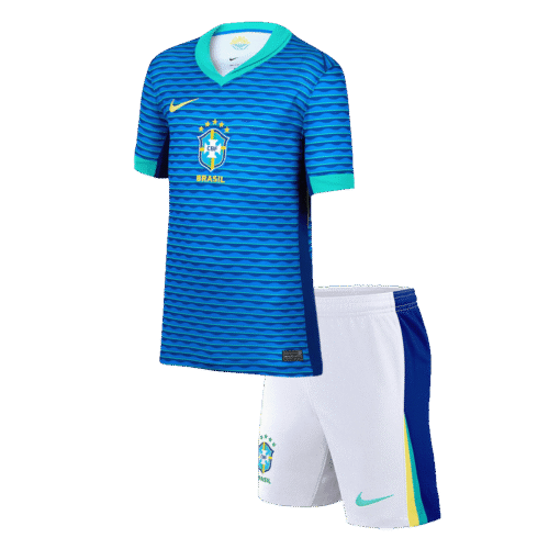 Brazil Away Kids Soccer Jerseys Kit Copa America 2024