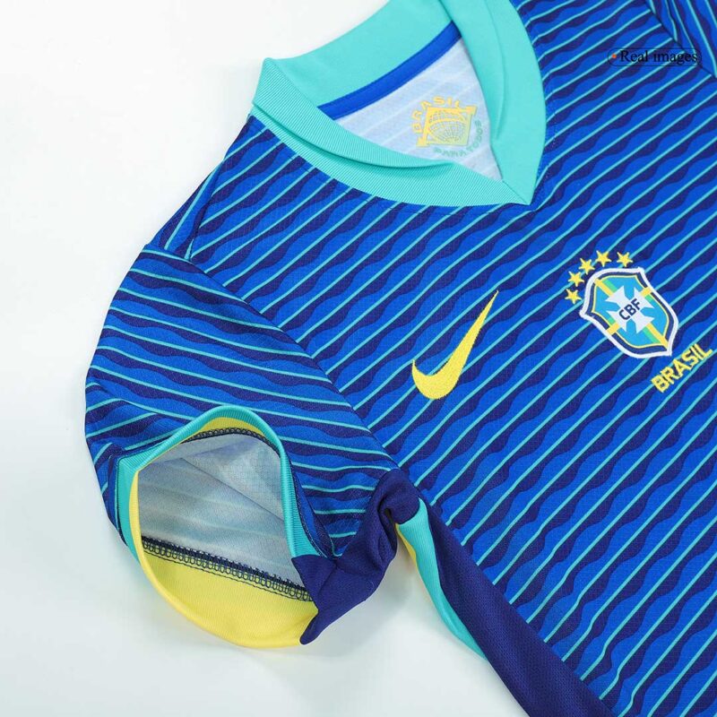 Brazil Away Kids Soccer Jerseys Kit Copa America 2024
