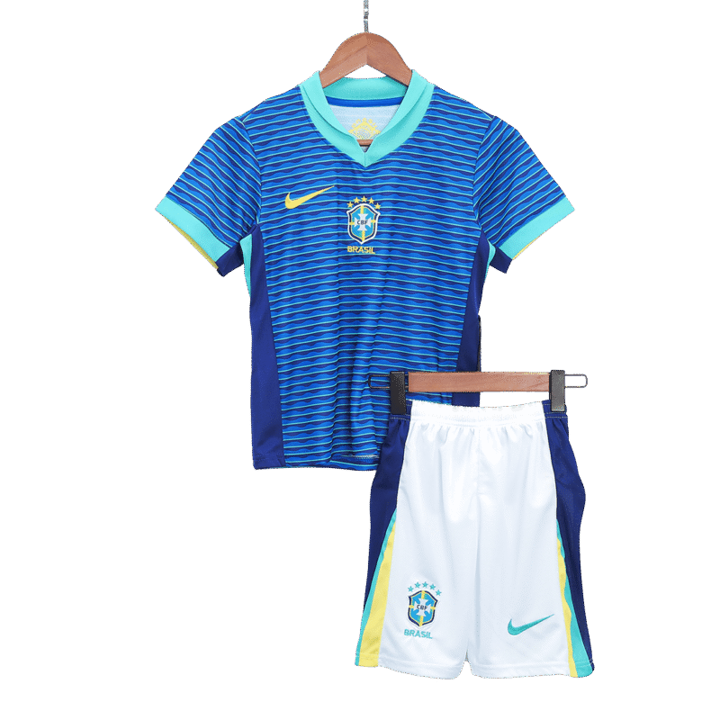 Brazil Away Kids Soccer Jerseys Kit Copa America 2024
