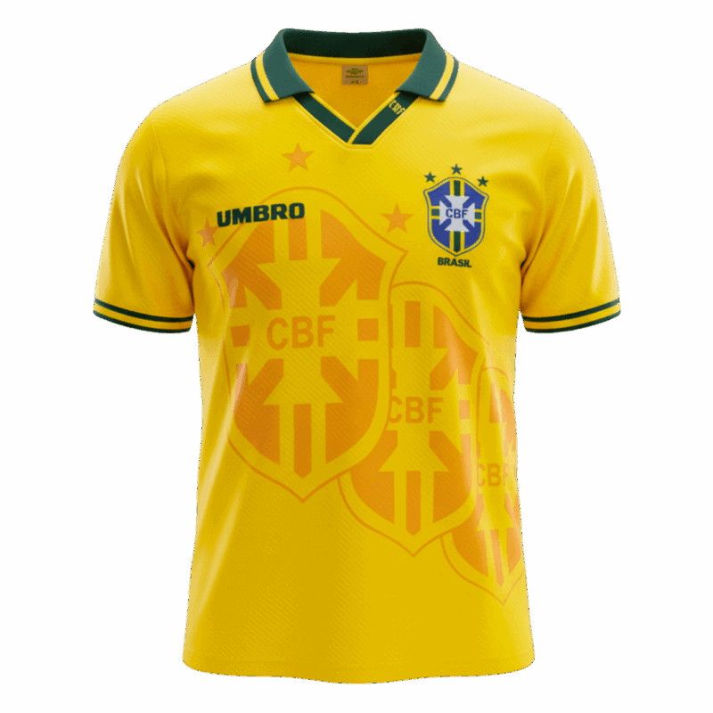 Brazil Home Soccer Jersey Retro 1994