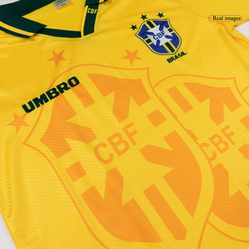 Brazil Home Soccer Jersey Retro 1994
