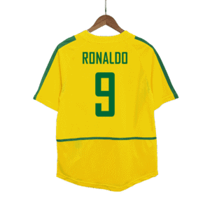 Vintage Soccer Jersey RONALDO #9 Brazil Home 2002/03