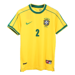 Vintage Soccer Jersey CAFU #2 Brazil Home 1998