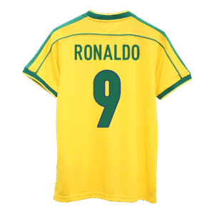 Vintage Soccer Jersey RONALDO #9 Brazil Home 1998