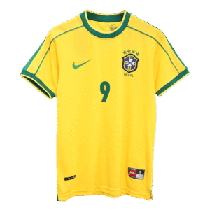 Vintage Soccer Jersey RONALDO #9 Brazil Home 1998