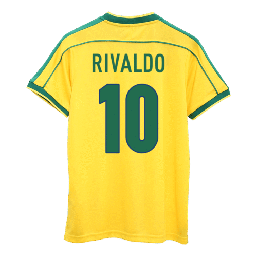 Vintage Soccer Jersey RIVALDO #10 Brazil Home 1998