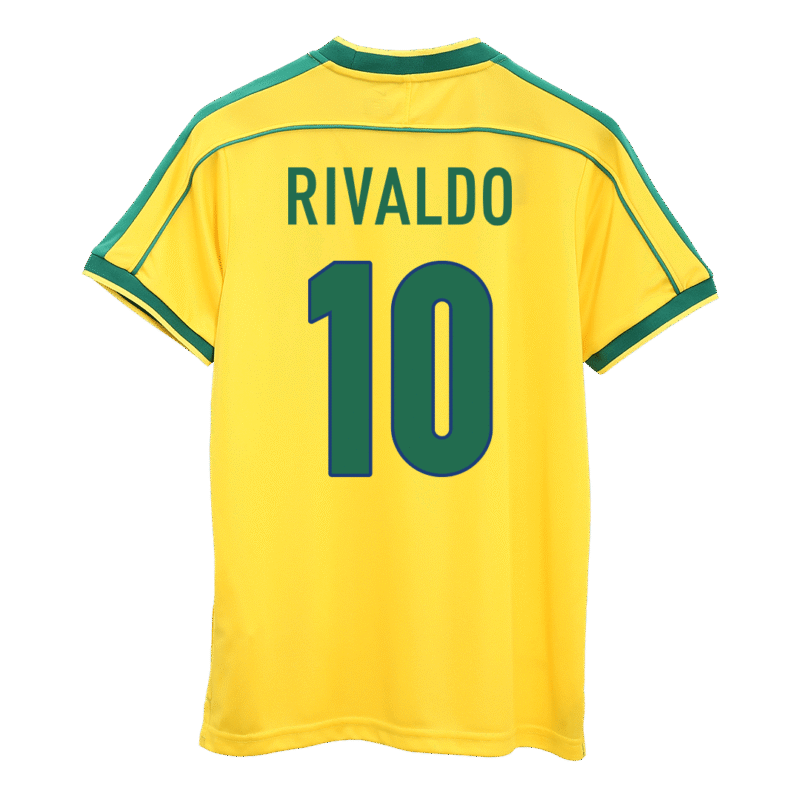 Vintage Soccer Jersey RIVALDO #10 Brazil Home 1998