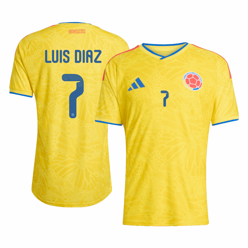 619106_1 Colombia LUIS DíAZ #7 Home Soccer Jersey Authentic 2026