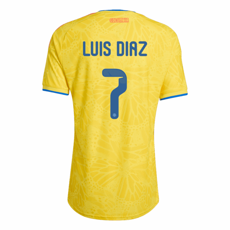 619106_3 Colombia LUIS DíAZ #7 Home Soccer Jersey Authentic 2026