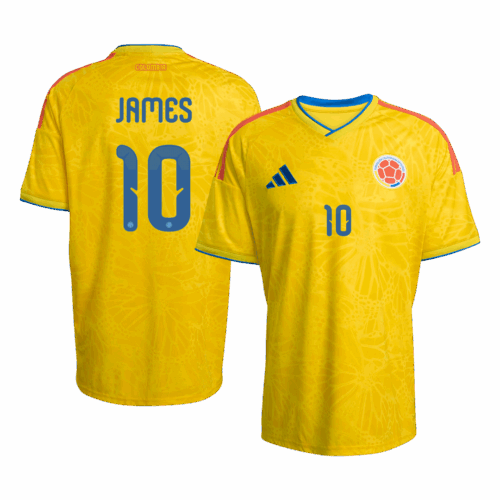 619112_1 JAMES #10 Colombia Home Soccer Jersey World Cup 2026 Yellow