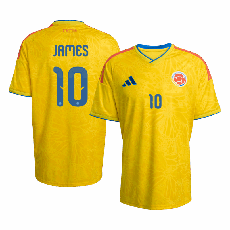 JAMES #10 Colombia Home Soccer Jersey World Cup 2026 Yellow