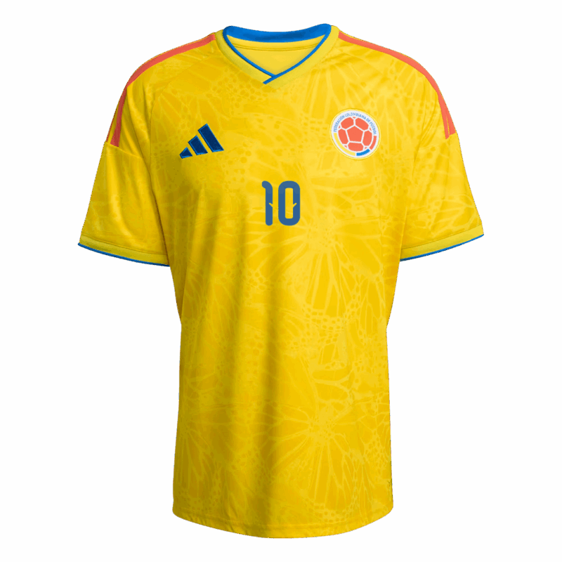 JAMES #10 Colombia Home Soccer Jersey World Cup 2026 Yellow