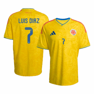 LUIS DíAZ #7 Colombia Home Soccer Jersey World Cup 2026 Yellow