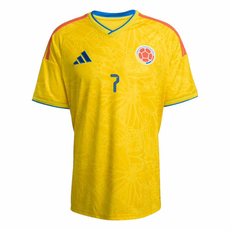 LUIS DíAZ #7 Colombia Home Soccer Jersey World Cup 2026 Yellow