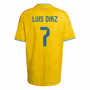 LUIS DíAZ #7 Colombia Home Soccer Jersey World Cup 2026 Yellow