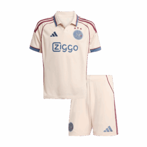 Kid's Ajax Third Away Soccer Jersey Kit 25/26 White