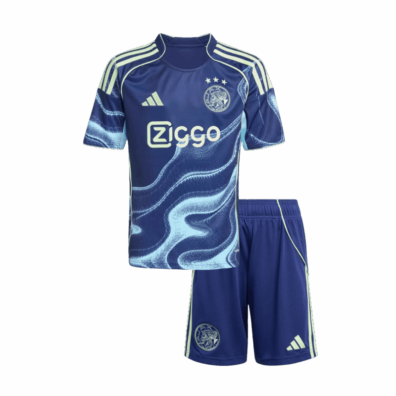 Kid's Ajax Away Soccer Jersey Kit(Jersey+Shorts) 2025/26 Navy