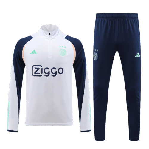 Ajax 1/4 Zip Tracksuit 2023/24 White