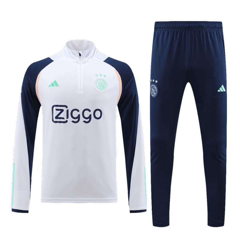 Ajax 1/4 Zip Tracksuit 2023/24 White