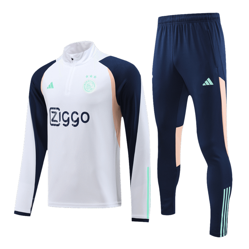Ajax 1/4 Zip Tracksuit 2023/24 White
