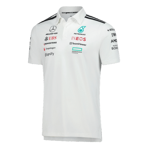 Mercedes AMG Petronas F1 2025 Team Polo White