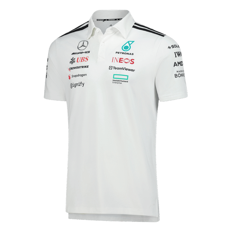 Mercedes AMG Petronas F1 2025 Team Polo White