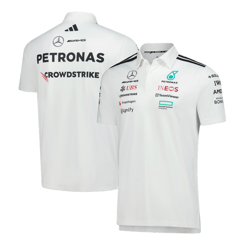 Mercedes AMG Petronas F1 2025 Team Polo White
