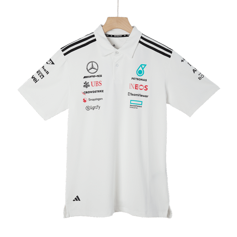 Mercedes AMG Petronas F1 2025 Team Polo White
