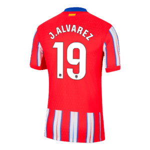 J.ALVAREZ #19 Atletico Madrid Home Authentic Soccer Jersey 2024/25