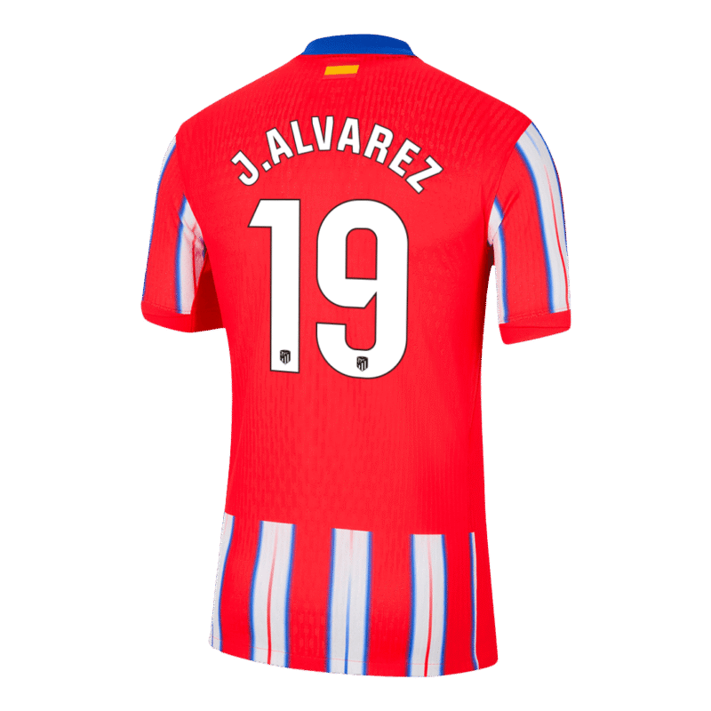 J.ALVAREZ #19 Atletico Madrid Home Authentic Soccer Jersey 2024/25
