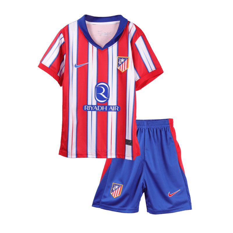 Atletico Madrid Home Kids Soccer Jerseys Kit 2024/25