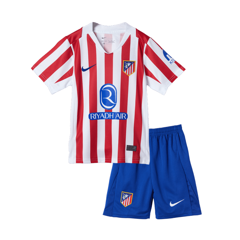 Atletico Madrid Home Kids Soccer Jerseys Kit 2025/26