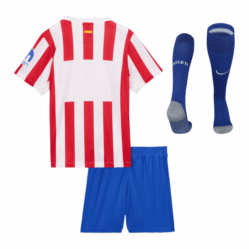 Atletico Madrid Home Kids Soccer Jerseys Full Kit 2025/26