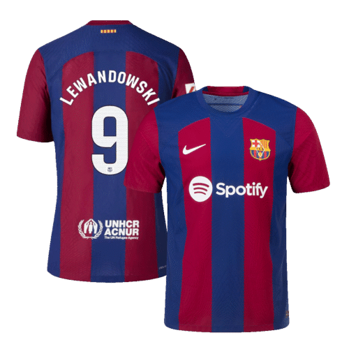 LEWANDOWSKI #9 Barcelona Home Authentic Jersey 2023/24