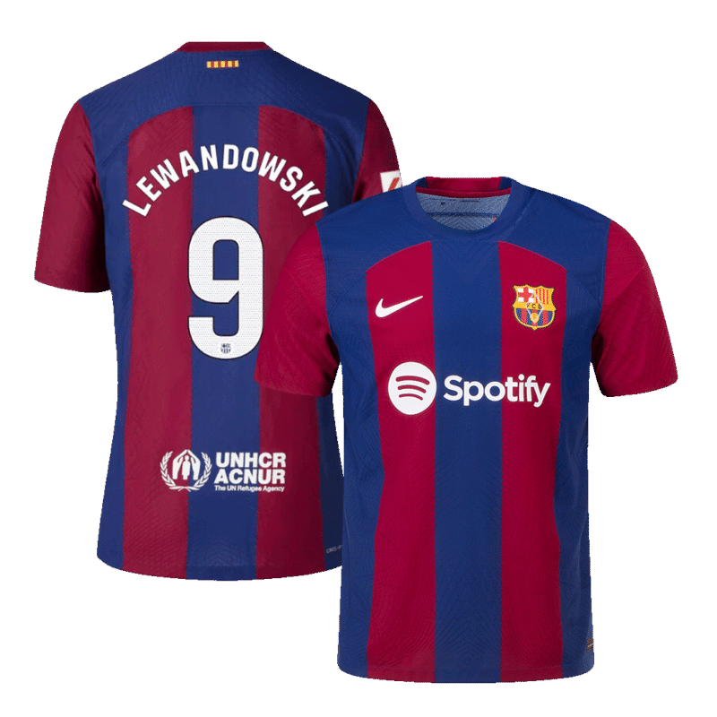 LEWANDOWSKI #9 Barcelona Home Authentic Jersey 2023/24