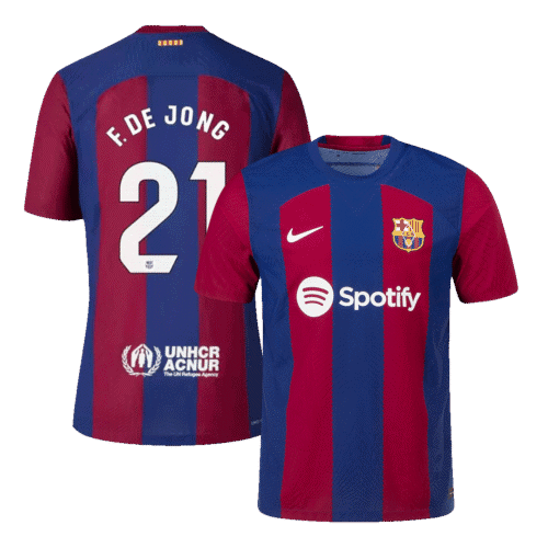 F. DE JONG #21 Barcelona Home Authentic Jersey 2023/24