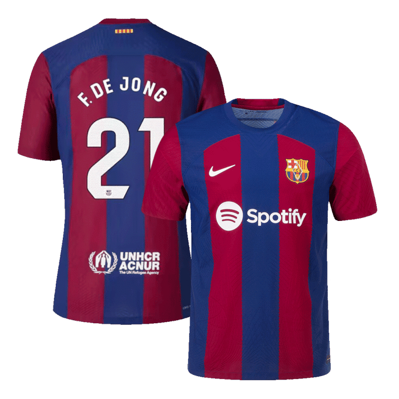 F. DE JONG #21 Barcelona Home Authentic Jersey 2023/24