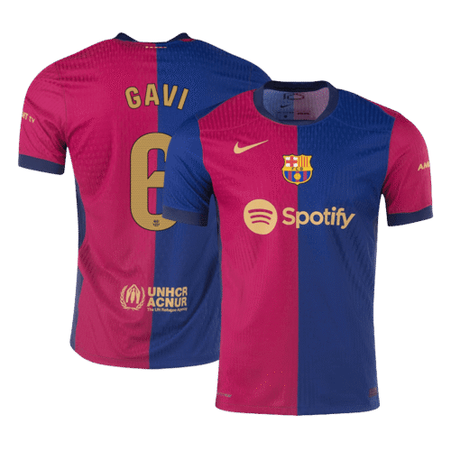 GAVI #6 Barcelona Home Authentic Soccer Jersey 2024/25