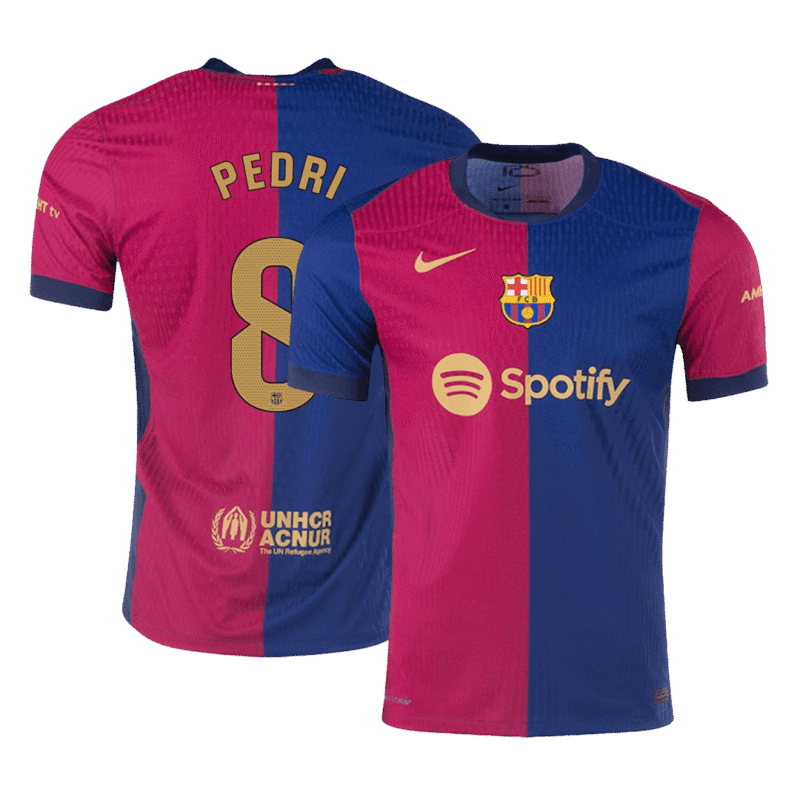 PEDRI #8 Barcelona Home Authentic Soccer Jersey 2024/25