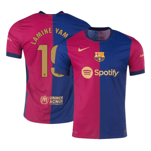LAMINE YAMAL #19 Barcelona Home Authentic Soccer Jersey 2024/25