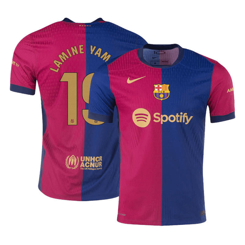 LAMINE YAMAL #19 Barcelona Home Authentic Soccer Jersey 2024/25
