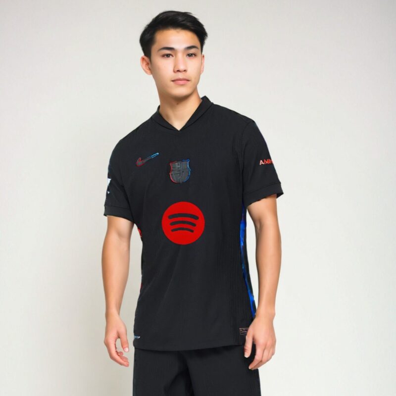 Barcelona Away Authentic Soccer Jersey 2024/25 - Spotify Logo Without Text