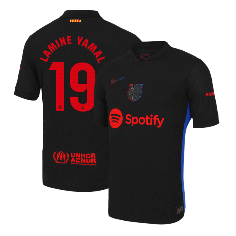 LAMINE YAMAL #19 Barcelona Away Authentic Soccer Jersey 2024/25